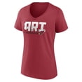 thumbnail image 2 of Women's Fanatics Cardinal Arizona Cardinals Back Home Again V-Neck T-Shirt, 2 of 3