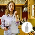 thumbnail image 5 of Gymnture 6 Bottle Non Woven Bags Carrier Tote Gift Bags Reusable Felt Champagne Holder, 5 of 10