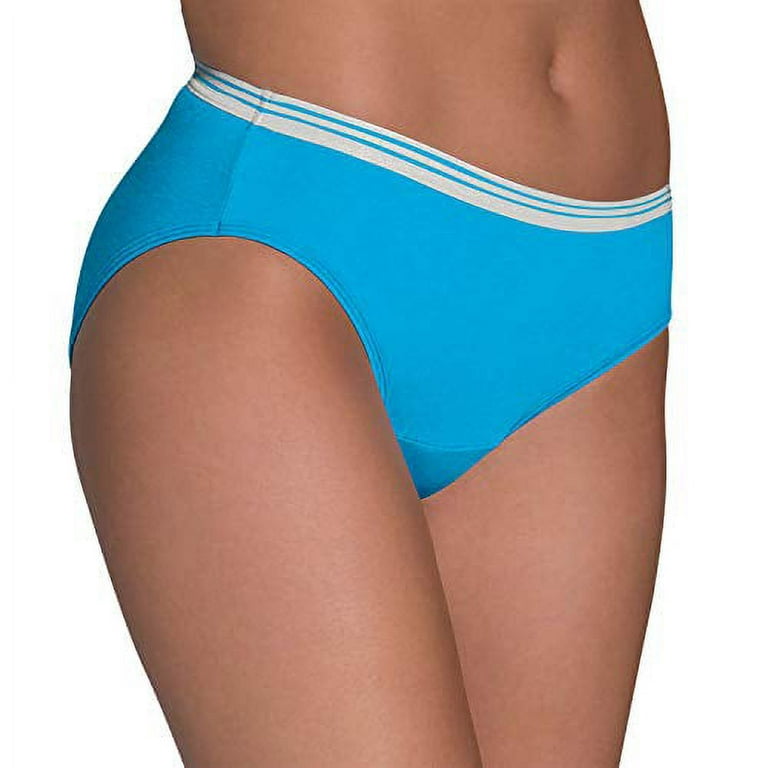 6 Pack of Fruit of the Loom Women's Underwear Cotton Bikini Panty  Multipack, Assorted, 7 