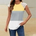 thumbnail image 2 of HADST Women's Crew Neck Sleeveless Lace Tank Tops - Summer Color Block T-Shirts, Trendy & Chic, Sizes S-XXL, 2 of 5