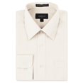 thumbnail image 2 of Omega Italy Men'S Long Sleeve Dress Shirt Solid Color Regular Fit 25 Colors Ivory, 2 of 5