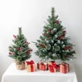 thumbnail image 4 of 12 Pack Tiges de Baies Rouges Artificielles Bourgogne Rouge Baies Pics Houx Baies Branches pour Décorations d'Arbre de Noël Artisanat Mariage Vacances Saison Hiver Décor Décor à la Maison, 4 of 12