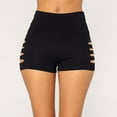 thumbnail image 4 of Gibobby Pantalones deportivos Mallas deportivas elásticas de Color sólido para mujer, mallas deportivas ajustadas, pantalones de Yoga de retazos(Negro， XL), 4 of 5