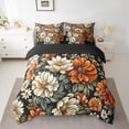 thumbnail image 2 of Homewish Female Men Women Vintage Rustic Floral Bedding Comforter Set 7-Piece,Chic Flowers Blossoms King Bedding Sets,Retro Exotic Luxury Style Ultra Soft Bed Sheets,Microfiber Bedroom Decor, 2 of 8