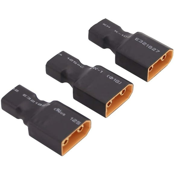 OliYin T-Plug Deans Style Female to XT90 / XT-90 Male Connector Adapter(Pack of 3)