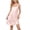 Pink, variant on Girl's Satin Nightgown Silk Slip Dress Sleepwear Round Neck Spaghetti Strap Chemise Midi Nighty 5-14 Years