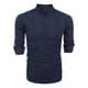thumbnail image 3 of Camisas Cuello Mao Lino Hombre Casual Manga Larga Slim Fit, 3 of 8