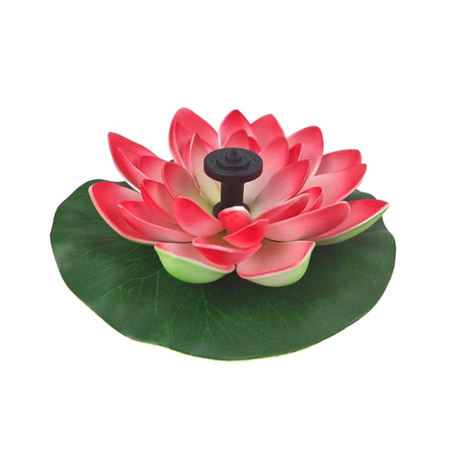Kearding 7V 2.5W Fuente de loto solar Fuente de flor de loto Fuente de jardín Estanque Fuente solar Bomba de agua Patio Jardín y Patio durazno Kearding HA024463-02
