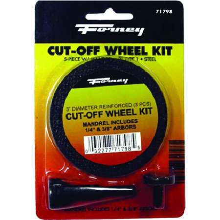

New Forney 71798 5 Piece 3 Inch Wheel Steel Abrasive Cutoff Kit Each