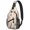 Beige Christmas Tree, variant on Sling Backpack,Gray Christmas Cardinal Bird Pattern Sling Bag with Water Bottle Holder,Waterproof Sling Bag for Men/Women with Headphone Jack for Hiking,Travel