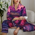 thumbnail image 6 of Picia Western Style Dinosaur Pattern Women’s Long-Sleeve Sleepwear Set - Soft 2-Piece Loungewear with Pockets, Comfy PJs for Relaxing Nights-Medium, 6 of 7