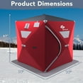 thumbnail image 4 of Spaco 2-person Portable Ice Shelter Fishing Tent with Bag Sun Shelter, Easy Pop Up Beach Shade Beach Tent, Sun Shelter Instant Portable Beach Tent Umbrella, 4 of 9