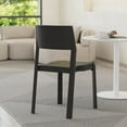 thumbnail image 6 of VECELO 4-Pack Plastic Stackable Dining Chairs, Modern Outdoor Patio Chairs for Restaurant, Poolside and Garden, No Assembly, Black, 6 of 15