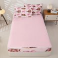 thumbnail image 4 of Erosebridal Cowgirl Boot Pattern Zipper Full Size Comforter Sets with Fitted Sheet and 2 Pillowcases,Cute Star Print Zipper Bedding Set,Pink Brown,Pink Reversible, 4 of 6
