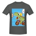 thumbnail image 4 of Bingfone Dinosaur Riding A Motorcycle Men'S Loose Fit Short-Sleeve Pocket T-Shirt, 4 of 7