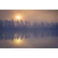 thumbnail image 3 of 1x 14x11 Black Modern Framed Museum Art Print Titled - Misty trees, 3 of 5