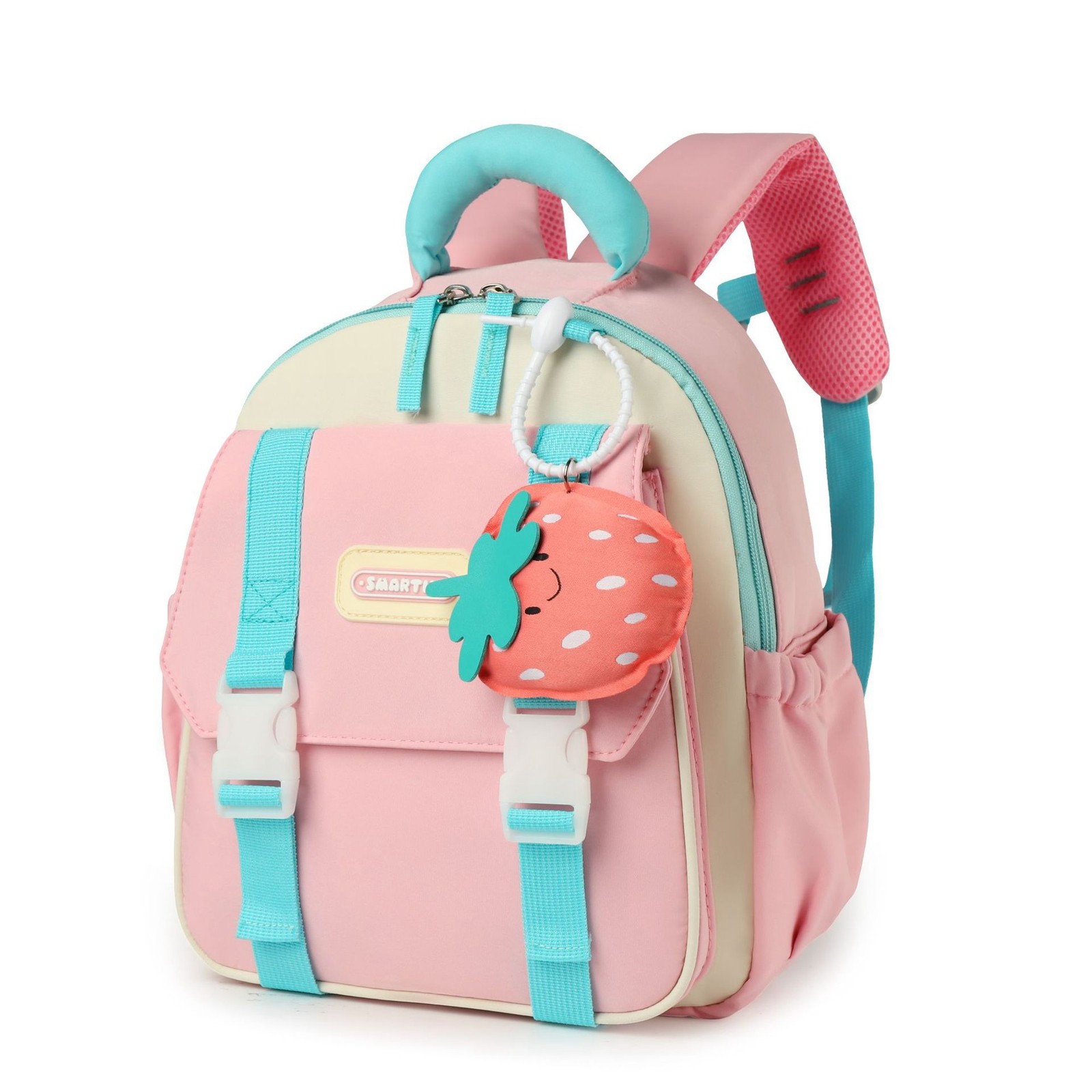 Mochila para niña adolescente colorblock, ligera para escuela, jardín de infantes y viaje, rosa, talla única 4