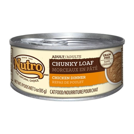 Nutro Adult Cat Chunky Loaf Chicken Dinner Canned Cat Food 3 Ounces (Pack Of 24)