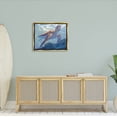 thumbnail image 2 of Stupell Industries Deep Ocean Sea Turtle Painting Metallic Gold Floating Framed Canvas Print Wall Art, Design by Ziwei Li, 2 of 6