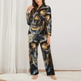 thumbnail image 2 of Balery Fiery Skull Trio Pattern Pajama Sets for Women Long Sleeve 2 Piece Sleepwear Loungewear Sets Soft PJ's with Pockets Long Sleeve Comfy Pj Sets-Medium, 2 of 7
