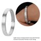 thumbnail image 3 of Brazalete de boda con brazalete de número romano tallado en acero inoxidable (plata) Tmvgtek Para estrenar, 3 of 8