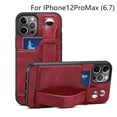 thumbnail image 2 of 3-in-1 Wrist Band Card Holder Bracket Mobile Phone Case Soft Handmade PU Leather Phone Protective Cover New, 2 of 5