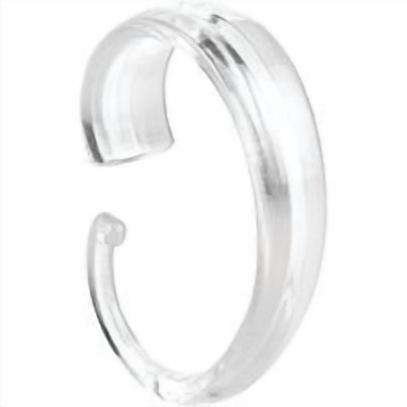 iDesign Plastic Shower Curtain C Hooks, Set of 12 - 2.38" x 1.75" x 0.5", Clear