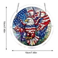 thumbnail image 3 of Patriotic Acrylic Suncatcher Stained Glass Style Window Hanging Ornament Independence Day Memorial Day Home Decor With Chain, 3 of 5
