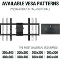 thumbnail image 6 of TV Wall Mount TV Bracket for Most 42-90 Inch TV, UL Listed Full Motion TV Mount with Articulating Arms, Max VESA 800x400mm 132 lbs. Loading, Fits 16", 18", 24" Studs MD2298-XL, 6 of 8