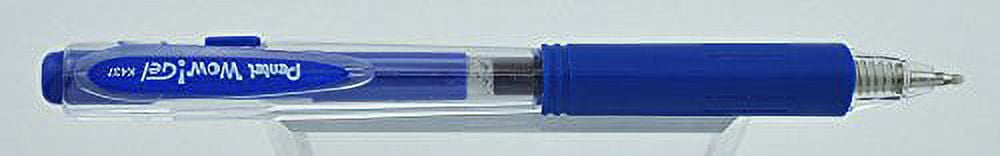 Pentel Wow! Retractable Liquid Gel Pens, Medium.7mm Metal Tip, Blue ink, 25 Pens