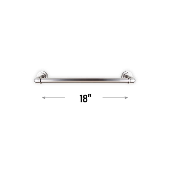 Contemporary Home Living 18" Silver Contemporary Industrial Pipe Towel Rack