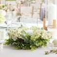 thumbnail image 3 of Mainstays Decorative Hurricane Pillar Candleholder with Faux White Hydrangea, 8", 3 of 9