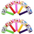 thumbnail image 1 of 10pcs Squeaky Hammer Inflatable Cartoon Hammer with Sound Bell Clown Handle Hammer Funny Toys for Toddler Kids (Random Color), 1 of 8
