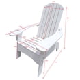 thumbnail image 6 of Relax Outdoors or Indoors: White Solid Poplar Wood Adirondack Chair with Umbrella Hole Armrest, Comfortable Sloped Seat, Durable Patio & Garden Furniture (33.5"W x 37.8"H), 6 of 6