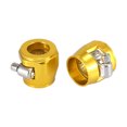thumbnail image 4 of Unique Bargains 4pcs AN12 Hex Gold Tone Car Hose Finisher Clamp Adapter Line End Cover Connector, 4 of 6