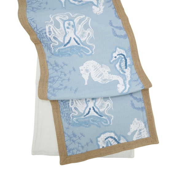 Saro Lifestyle Sealife Serenity Table Runner