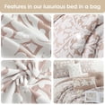 thumbnail image 6 of Nanshing Home 7 Pieces Comforter Set, California King, Blush, Jacquard Floral Pattern and Classy Damask Medallion Design, Ultra Soft, Includes Bed Skirt, Shams and Decorative Pillows, 6 of 7