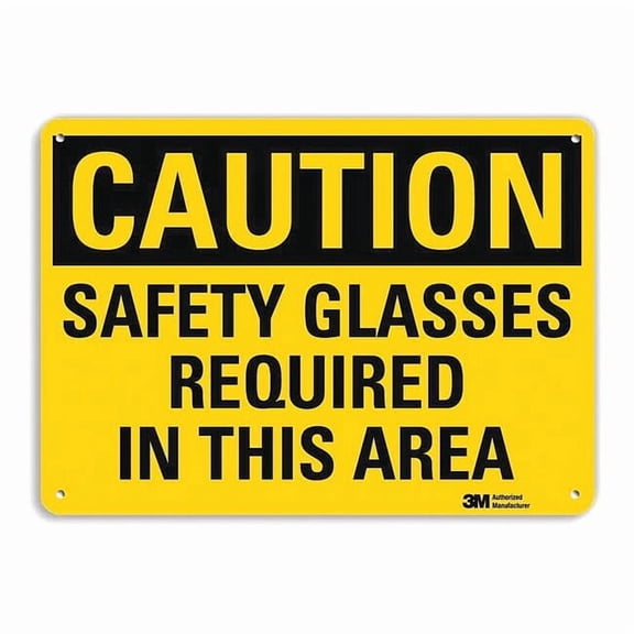 Safety Sign, 10 in Height, 14 in Width, Aluminum, Horizontal Rectangle, English