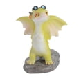 thumbnail image 4 of Escultura de animales shamjiam figura de Dragón de resina verde, 4 of 8