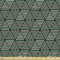 thumbnail image 2 of Ambesonne Modern Fabric by the Yard Upholstery, Abstract Lines Grid Ornate, 2 Yards, Charcoal Grey and Pale Tan, 2 of 5