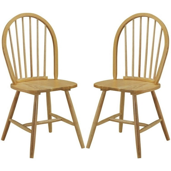 Set of 2 Vintage Wood Chair with Spindle Back for Dining Room