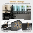 thumbnail image 7 of Dish Drying Rack - Extendable Dish Rack, AOKIWO Large Capacity Drying Drainer for Kitchen Counter, Stainless Steel Rust-Proof with Utensil Holder, Black, 7 of 7
