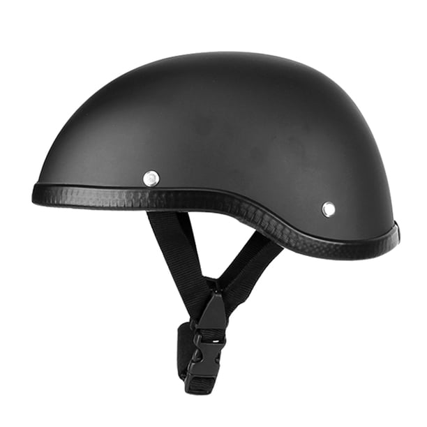Motocicleta de estilo retro Medio casco ABS + Gorra de plástico de algodón - Negro tonto p Carevas Protección de la motocicleta