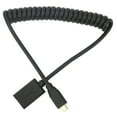 thumbnail image 3 of Micro HD Multimedia Coiled Cable, OD4.0 1.2m 8K60Hz High Transmission Rate  Flexibility Multimedia Interface Female Spring Cable  for Digital Camera Straight Head, 3 of 7