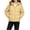 Yellow-05, variant on Owordtank Girls Hooded Quilted Puffer Jacket Full Zip Elastic Cuff Side Pocket Warm Short Outerwear Coat