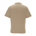 thumbnail image 6 of LODIENY Mens Polo Shirts Quarter Zip Shirts Vintage Casual Classic Lightweight Short Sleeve Golf Collared T-Shirt Tops with Pocket Khaki XL, 6 of 7