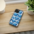 thumbnail image 5 of DistinctInk Hybrid (Acrylic / TPU) Clear Slim Fit Case for Apple iPhone 12 MINI (5.4" Screen) - "Whimsical Blue Elephant Medley Pattern", 5 of 8