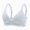 Blue, variant on Levmjia Women Front Closure Bra No Wire Comfortable Support Wireless Bra for Middle Aged Plus Size Full Coverage Everyday Wear Nylon Spandex Black White Beige 36-42B C D