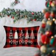 thumbnail image 6 of Christmas Pillow Covers 12x20 Inch Green Christmas Trees Forest White Throw Pillows Pillow Covers Winter Xmas Winter Holiday Decorative Pillow Covers Cushion Cases for Sofa Couch, 6 of 6