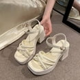 thumbnail image 5 of XIMIN Women's Thick Soled Fairy Early Spring High End Platform Thick Heel Sandals Women's Beach Shoes Summer Comfortable Shoes, 5 of 5